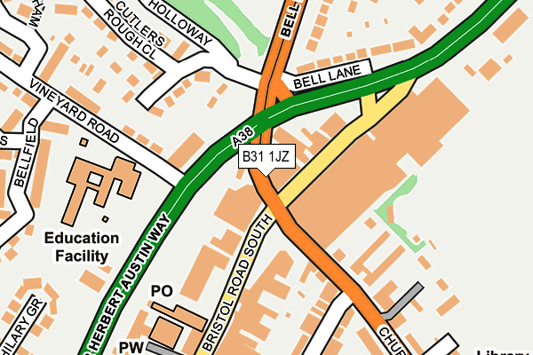 B31 1JZ map - OS OpenMap – Local (Ordnance Survey) B31 1JZ map - OS OpenMap – Local (Ordnance Survey)