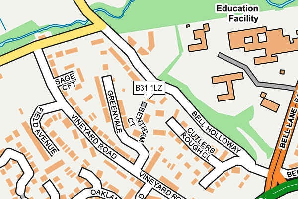 B31 1LZ map - OS OpenMap – Local (Ordnance Survey) B31 1LZ map - OS OpenMap – Local (Ordnance Survey)