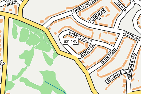 B31 1PA map - OS OpenMap – Local (Ordnance Survey) B31 1PA map - OS OpenMap – Local (Ordnance Survey)