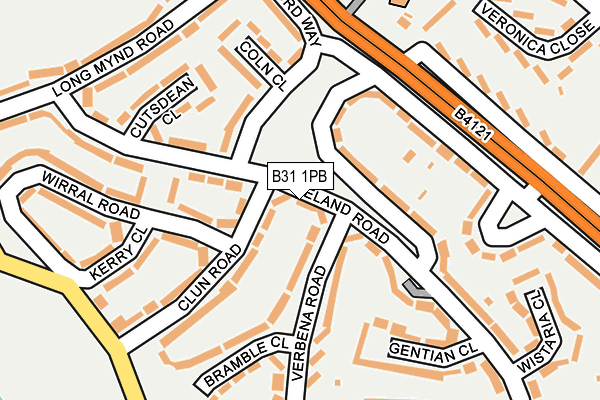 B31 1PB map - OS OpenMap – Local (Ordnance Survey) B31 1PB map - OS OpenMap – Local (Ordnance Survey)