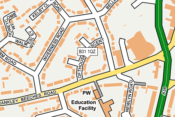 B31 1QZ map - OS OpenMap – Local (Ordnance Survey) B31 1QZ map - OS OpenMap – Local (Ordnance Survey)