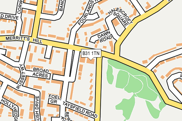 B31 1TN map - OS OpenMap – Local (Ordnance Survey) B31 1TN map - OS OpenMap – Local (Ordnance Survey)