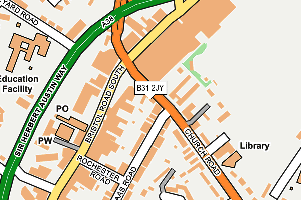B31 2JY map - OS OpenMap – Local (Ordnance Survey) B31 2JY map - OS OpenMap – Local (Ordnance Survey)