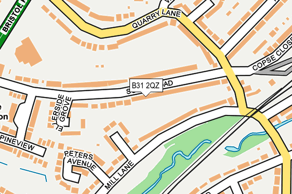 B31 2QZ map - OS OpenMap – Local (Ordnance Survey) B31 2QZ map - OS OpenMap – Local (Ordnance Survey)