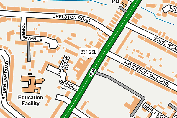B31 2SL map - OS OpenMap – Local (Ordnance Survey) B31 2SL map - OS OpenMap – Local (Ordnance Survey)