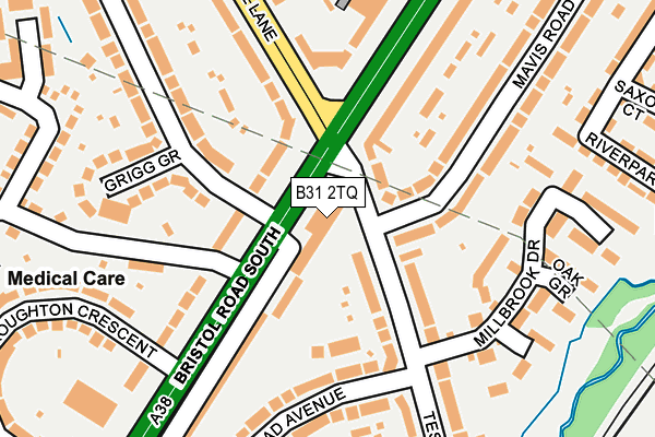 B31 2TQ map - OS OpenMap – Local (Ordnance Survey) B31 2TQ map - OS OpenMap – Local (Ordnance Survey)