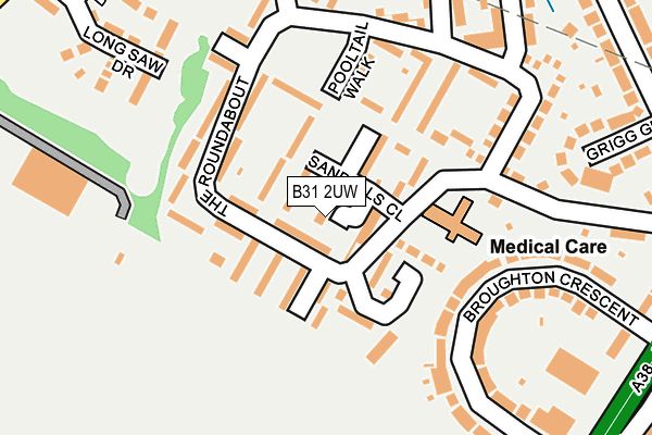 B31 2UW map - OS OpenMap – Local (Ordnance Survey) B31 2UW map - OS OpenMap – Local (Ordnance Survey)