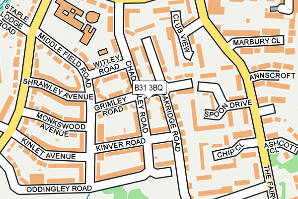 B31 3BQ map - OS OpenMap – Local (Ordnance Survey) B31 3BQ map - OS OpenMap – Local (Ordnance Survey)
