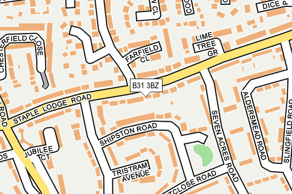 B31 3BZ map - OS OpenMap – Local (Ordnance Survey) B31 3BZ map - OS OpenMap – Local (Ordnance Survey)