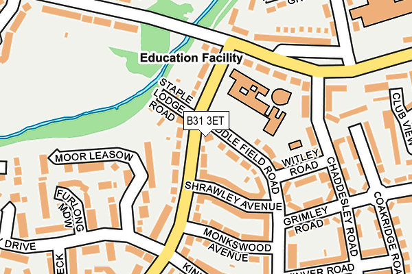 B31 3ET map - OS OpenMap – Local (Ordnance Survey) B31 3ET map - OS OpenMap – Local (Ordnance Survey)