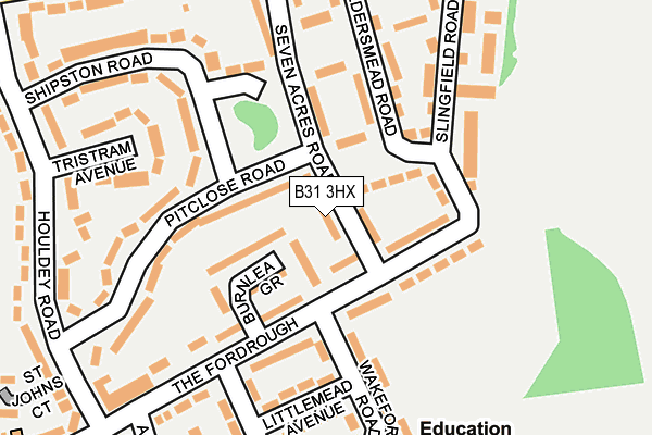 B31 3HX map - OS OpenMap – Local (Ordnance Survey) B31 3HX map - OS OpenMap – Local (Ordnance Survey)