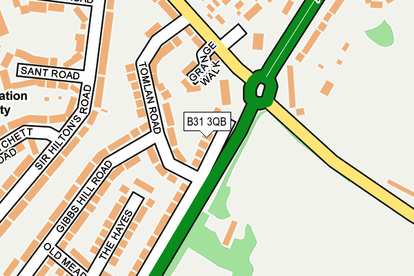 B31 3QB map - OS OpenMap – Local (Ordnance Survey) B31 3QB map - OS OpenMap – Local (Ordnance Survey)