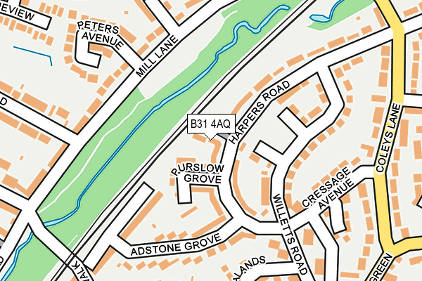 B31 4AQ map - OS OpenMap – Local (Ordnance Survey) B31 4AQ map - OS OpenMap – Local (Ordnance Survey)