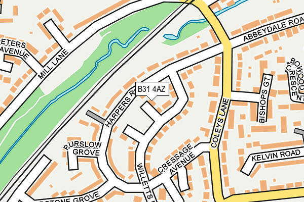 B31 4AZ map - OS OpenMap – Local (Ordnance Survey) B31 4AZ map - OS OpenMap – Local (Ordnance Survey)