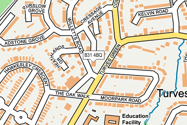 B31 4BQ map - OS OpenMap – Local (Ordnance Survey)