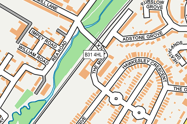 B31 4HL map - OS OpenMap – Local (Ordnance Survey) B31 4HL map - OS OpenMap – Local (Ordnance Survey)