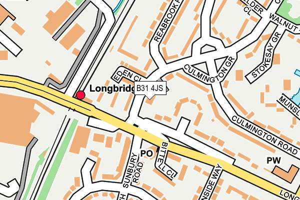 B31 4JS map - OS OpenMap – Local (Ordnance Survey) B31 4JS map - OS OpenMap – Local (Ordnance Survey)