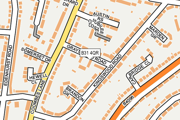 B31 4QR map - OS OpenMap – Local (Ordnance Survey) B31 4QR map - OS OpenMap – Local (Ordnance Survey)