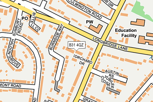 B31 4QZ map - OS OpenMap – Local (Ordnance Survey) B31 4QZ map - OS OpenMap – Local (Ordnance Survey)