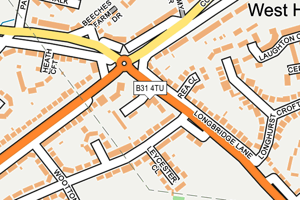 B31 4TU map - OS OpenMap – Local (Ordnance Survey) B31 4TU map - OS OpenMap – Local (Ordnance Survey)