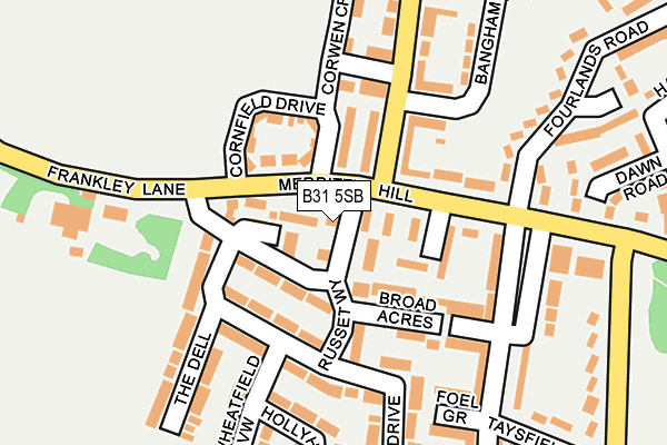 B31 5SB map - OS OpenMap – Local (Ordnance Survey) B31 5SB map - OS OpenMap – Local (Ordnance Survey)