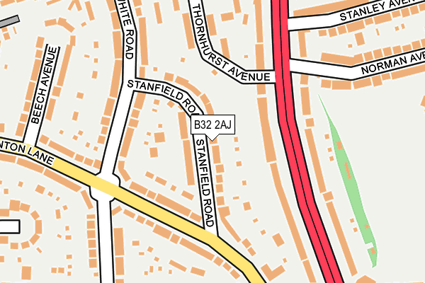 B32 2AJ map - OS OpenMap – Local (Ordnance Survey) B32 2AJ map - OS OpenMap – Local (Ordnance Survey)