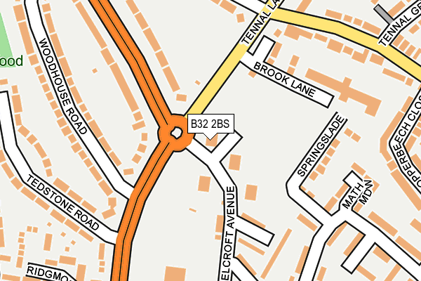 B32 2BS map - OS OpenMap – Local (Ordnance Survey) B32 2BS map - OS OpenMap – Local (Ordnance Survey)