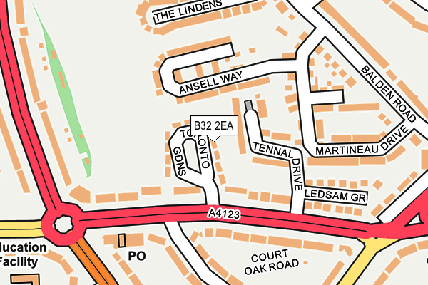 B32 2EA map - OS OpenMap – Local (Ordnance Survey) B32 2EA map - OS OpenMap – Local (Ordnance Survey)