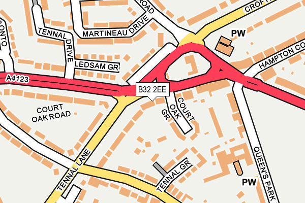 B32 2EE map - OS OpenMap – Local (Ordnance Survey) B32 2EE map - OS OpenMap – Local (Ordnance Survey)