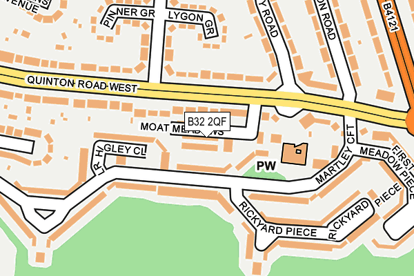 B32 2QF map - OS OpenMap – Local (Ordnance Survey) B32 2QF map - OS OpenMap – Local (Ordnance Survey)