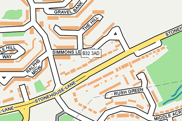 B32 3AD map - OS OpenMap – Local (Ordnance Survey) B32 3AD map - OS OpenMap – Local (Ordnance Survey)