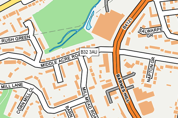B32 3AU map - OS OpenMap – Local (Ordnance Survey) B32 3AU map - OS OpenMap – Local (Ordnance Survey)