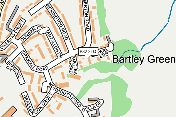 B32 3LQ map - OS OpenMap – Local (Ordnance Survey)