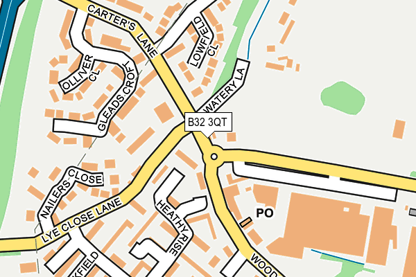 B32 3QT map - OS OpenMap – Local (Ordnance Survey) B32 3QT map - OS OpenMap – Local (Ordnance Survey)
