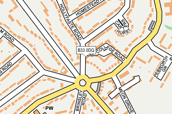 B33 0DQ map - OS OpenMap – Local (Ordnance Survey) B33 0DQ map - OS OpenMap – Local (Ordnance Survey)