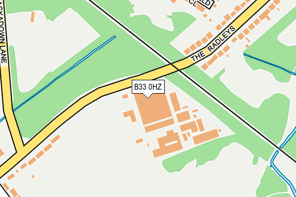 B33 0HZ map - OS OpenMap – Local (Ordnance Survey) B33 0HZ map - OS OpenMap – Local (Ordnance Survey)