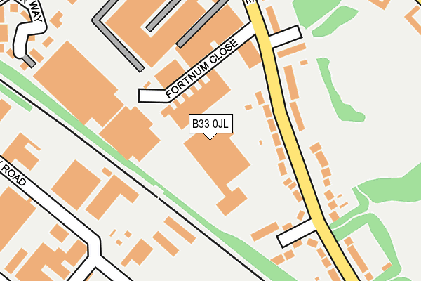 B33 0JL map - OS OpenMap – Local (Ordnance Survey) B33 0JL map - OS OpenMap – Local (Ordnance Survey)