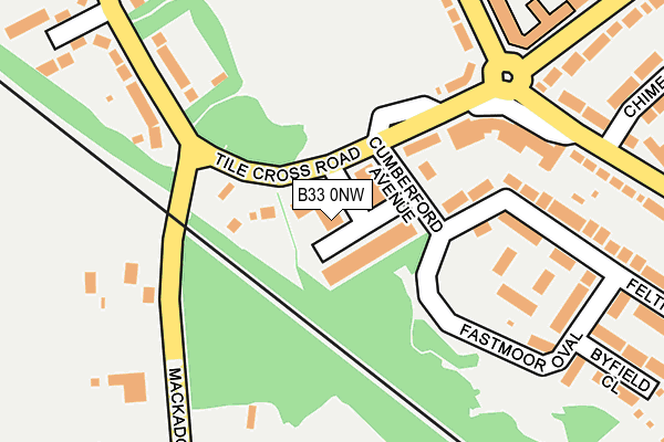 B33 0NW map - OS OpenMap – Local (Ordnance Survey) B33 0NW map - OS OpenMap – Local (Ordnance Survey)