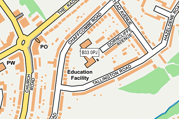 B33 0PJ map - OS OpenMap – Local (Ordnance Survey) B33 0PJ map - OS OpenMap – Local (Ordnance Survey)