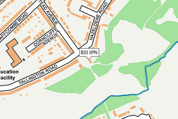 B33 0PN map - OS OpenMap – Local (Ordnance Survey) B33 0PN map - OS OpenMap – Local (Ordnance Survey)