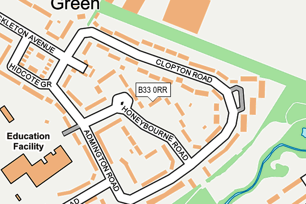 B33 0RR map - OS OpenMap – Local (Ordnance Survey) B33 0RR map - OS OpenMap – Local (Ordnance Survey)