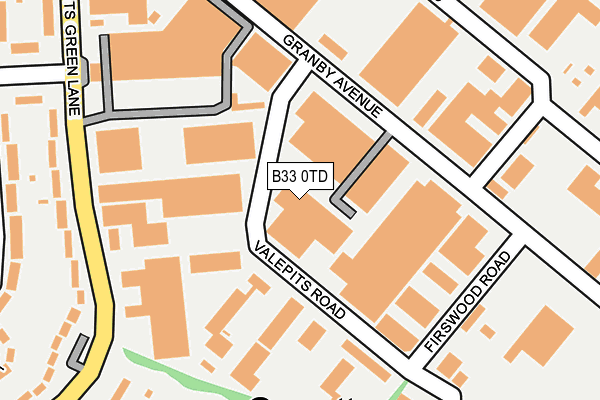 B33 0TD map - OS OpenMap – Local (Ordnance Survey) B33 0TD map - OS OpenMap – Local (Ordnance Survey)
