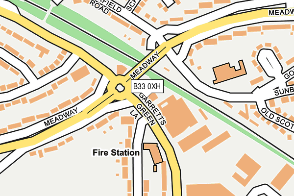 B33 0XH map - OS OpenMap – Local (Ordnance Survey) B33 0XH map - OS OpenMap – Local (Ordnance Survey)