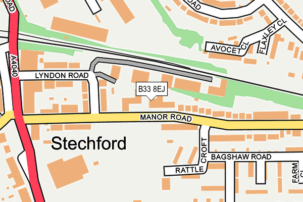 B33 8EJ map - OS OpenMap – Local (Ordnance Survey) B33 8EJ map - OS OpenMap – Local (Ordnance Survey)