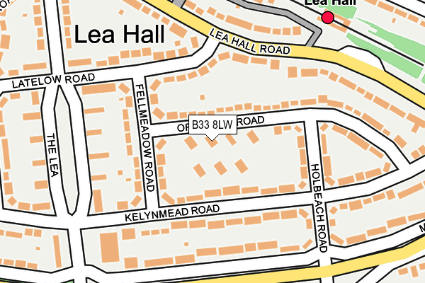 B33 8LW map - OS OpenMap – Local (Ordnance Survey) B33 8LW map - OS OpenMap – Local (Ordnance Survey)