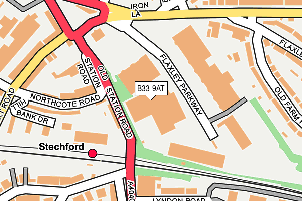 B33 9AT map - OS OpenMap – Local (Ordnance Survey) B33 9AT map - OS OpenMap – Local (Ordnance Survey)