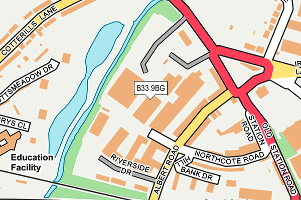 B33 9BG map - OS OpenMap – Local (Ordnance Survey) B33 9BG map - OS OpenMap – Local (Ordnance Survey)