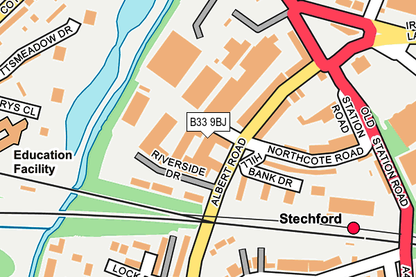 B33 9BJ map - OS OpenMap – Local (Ordnance Survey) B33 9BJ map - OS OpenMap – Local (Ordnance Survey)