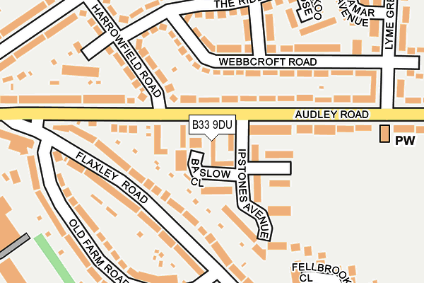 B33 9DU map - OS OpenMap – Local (Ordnance Survey) B33 9DU map - OS OpenMap – Local (Ordnance Survey)