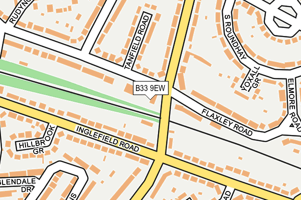 B33 9EW map - OS OpenMap – Local (Ordnance Survey) B33 9EW map - OS OpenMap – Local (Ordnance Survey)